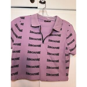 Hot Lava Subculture Zip-up crop top Medium